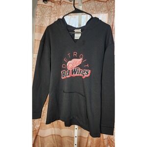 NHL Red Wings Distressed Womens Graphic Hoodie Sweatshirt Size Small NWT